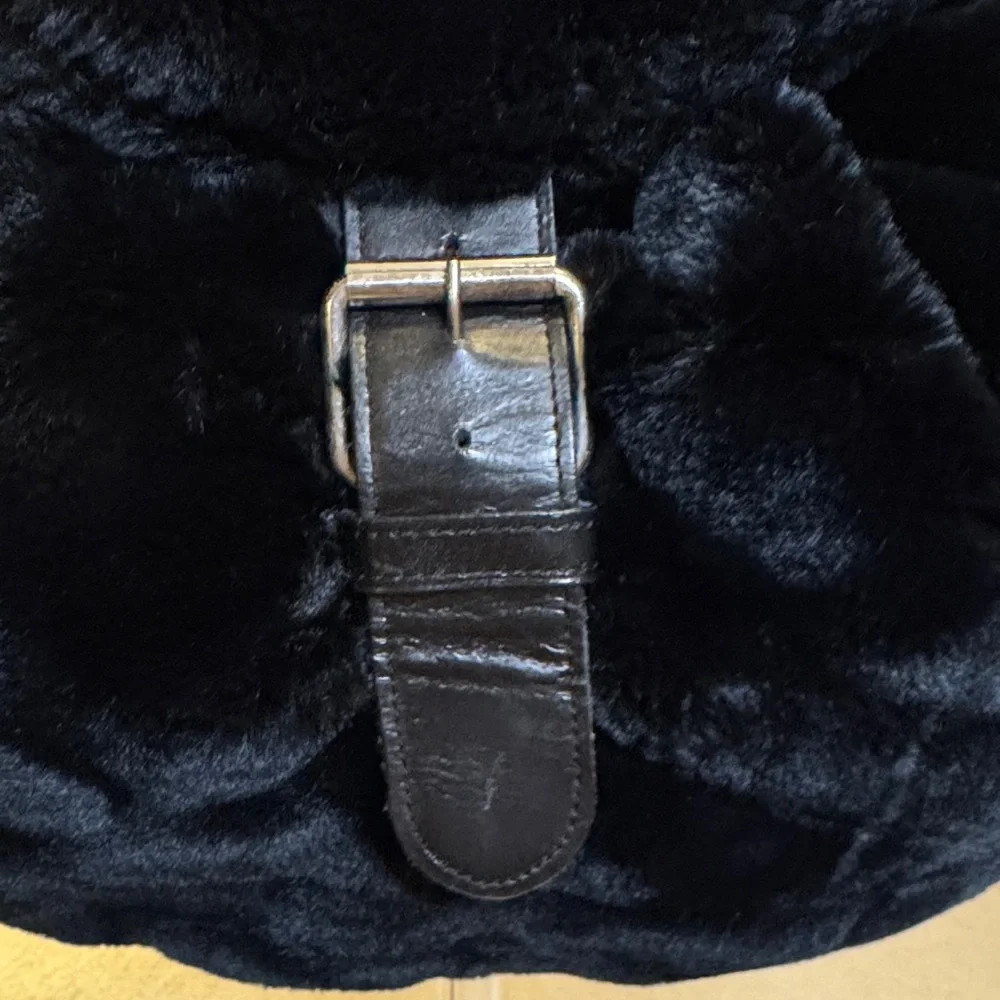Dolce & Gabbana Authentic Black Fur Backpack